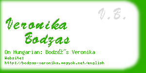 veronika bodzas business card